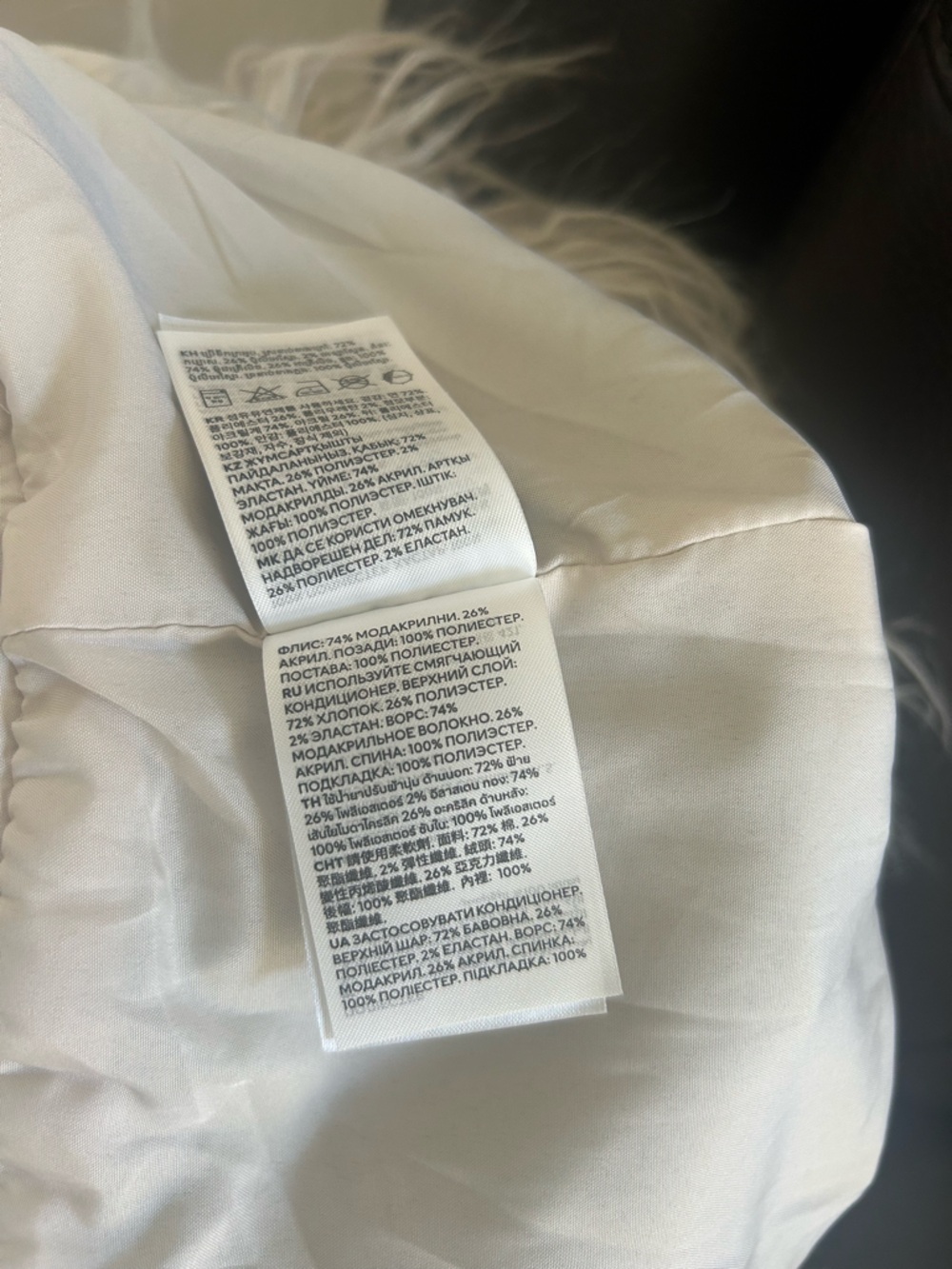 H&M Dark Blue Denim Jacket with Cream Faux Fur Trim - Picture 11 of 11